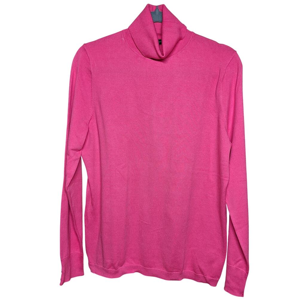 Talbots NEW lot of 2 modal blend stretch turtle neck fitted sweaters bundle pink - Picture 2 of 6